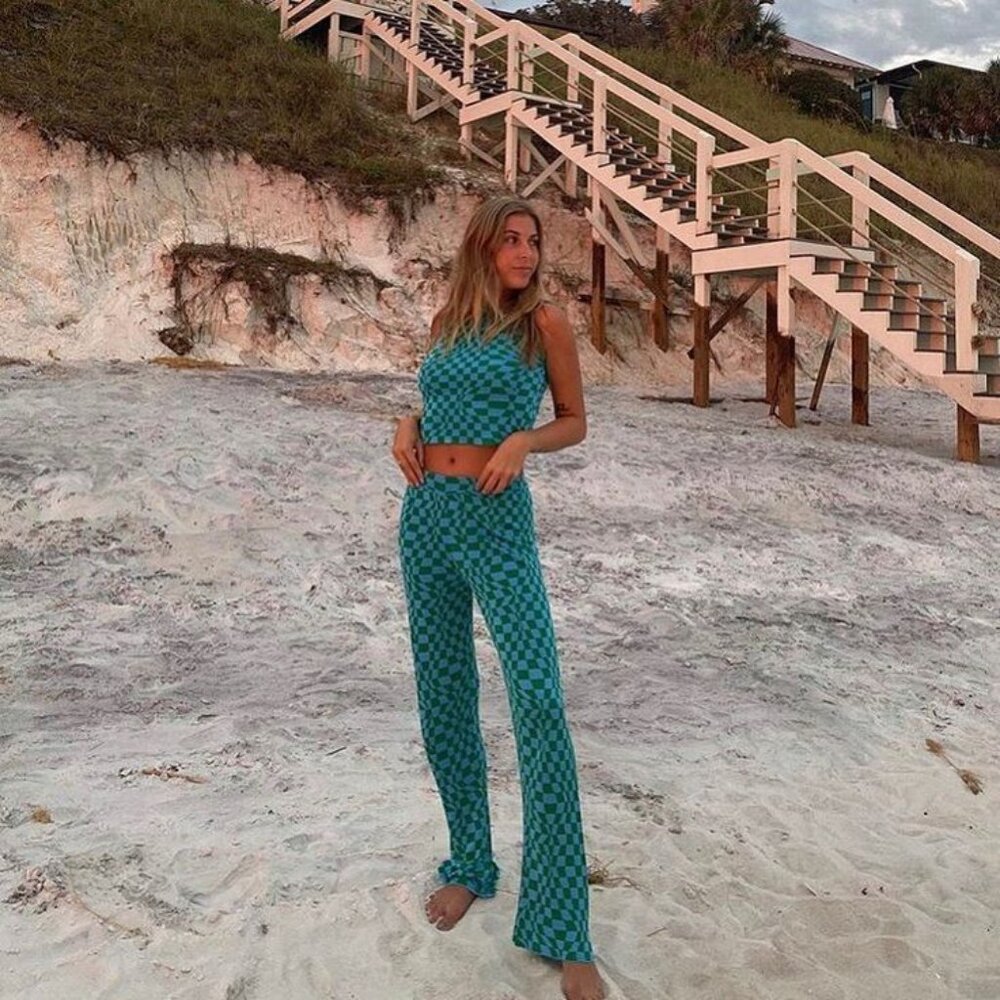 Paloma Wool Women's Blue and Green Pants